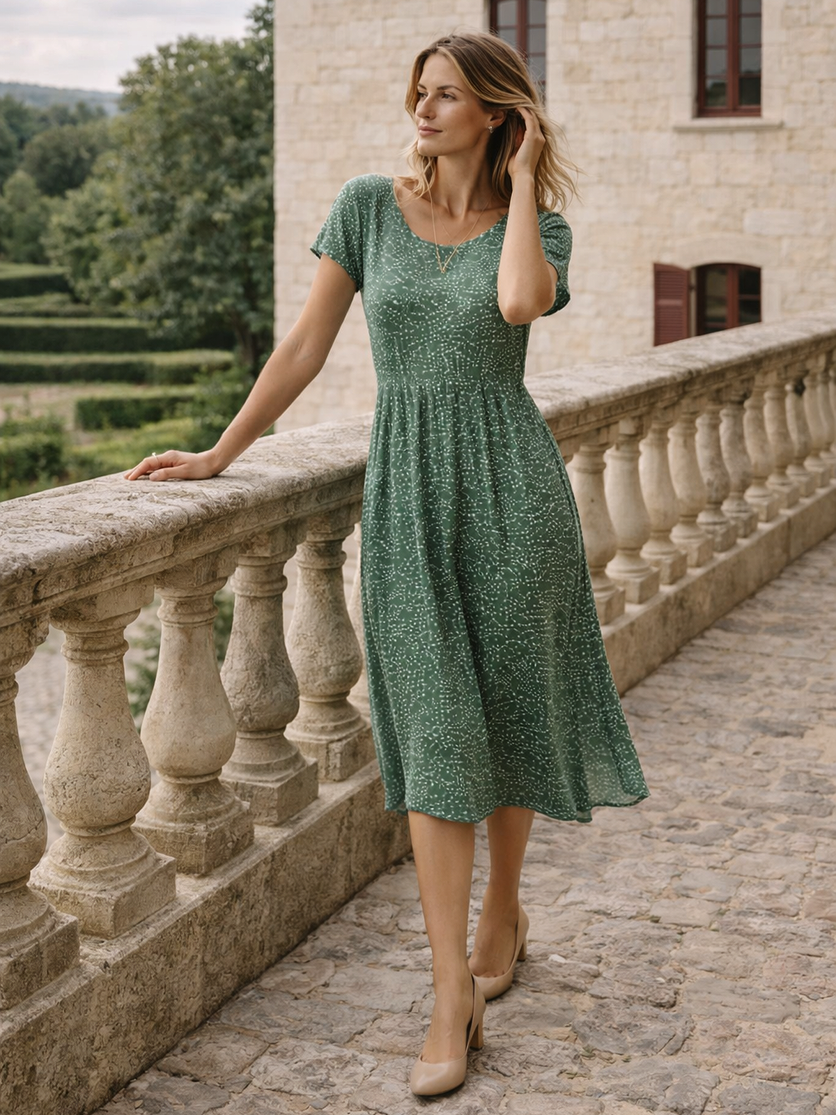 summer lady dress Lady Long Dresses Floral Sequin Beaded Mesh Patchwork Ruffle Short Sleeve Summer
