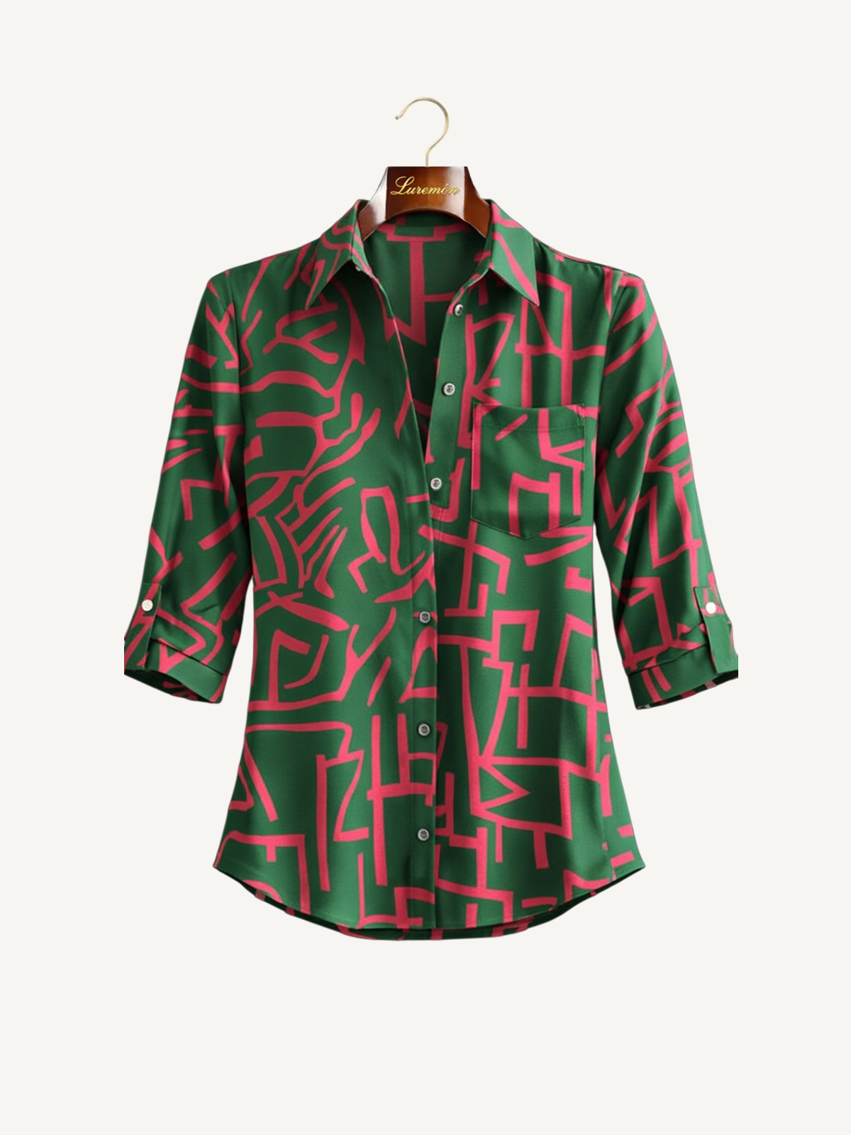 Geometrische Print Bluse