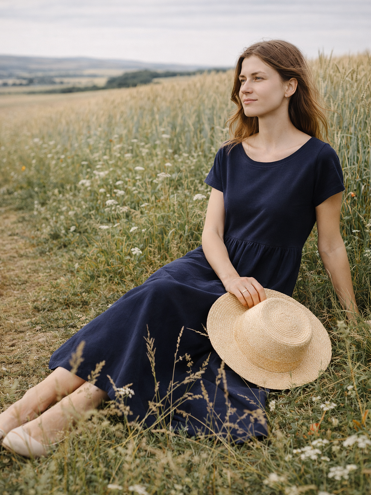 Sommerkleid Rundhalsausschnitt