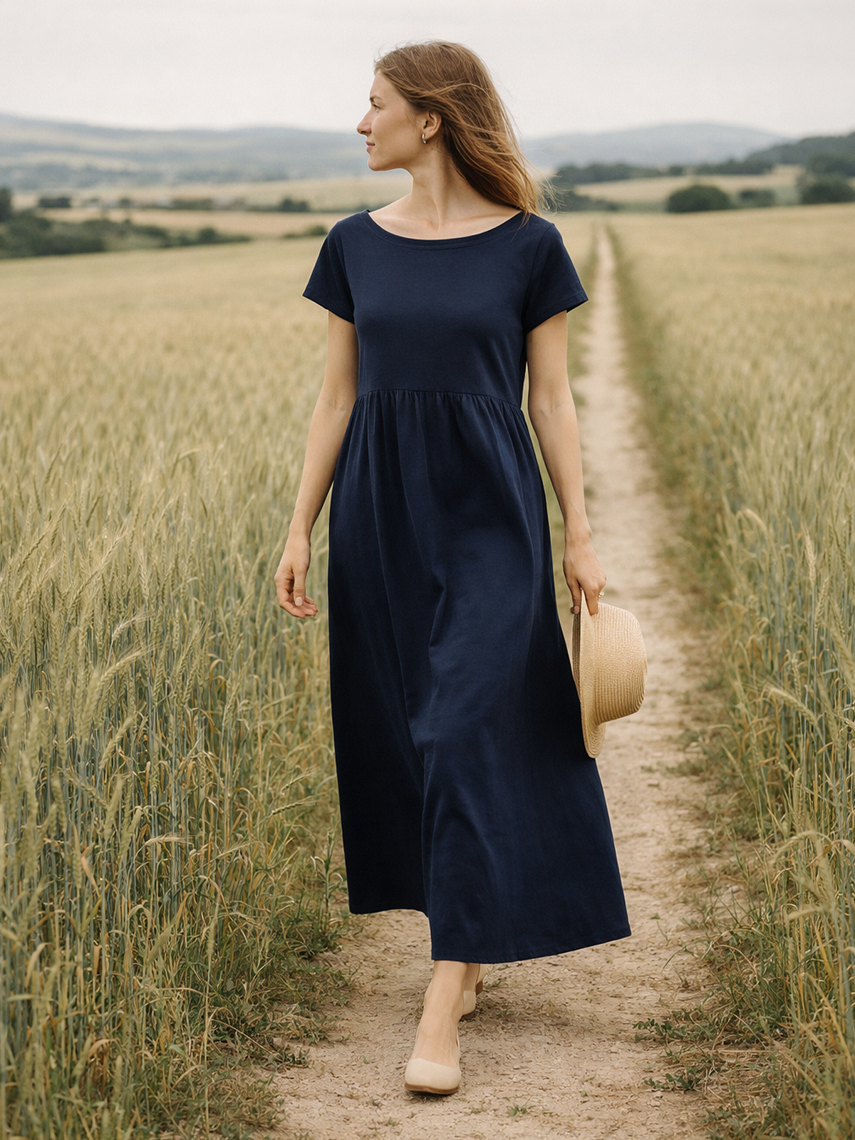 Sommerkleid Rundhalsausschnitt