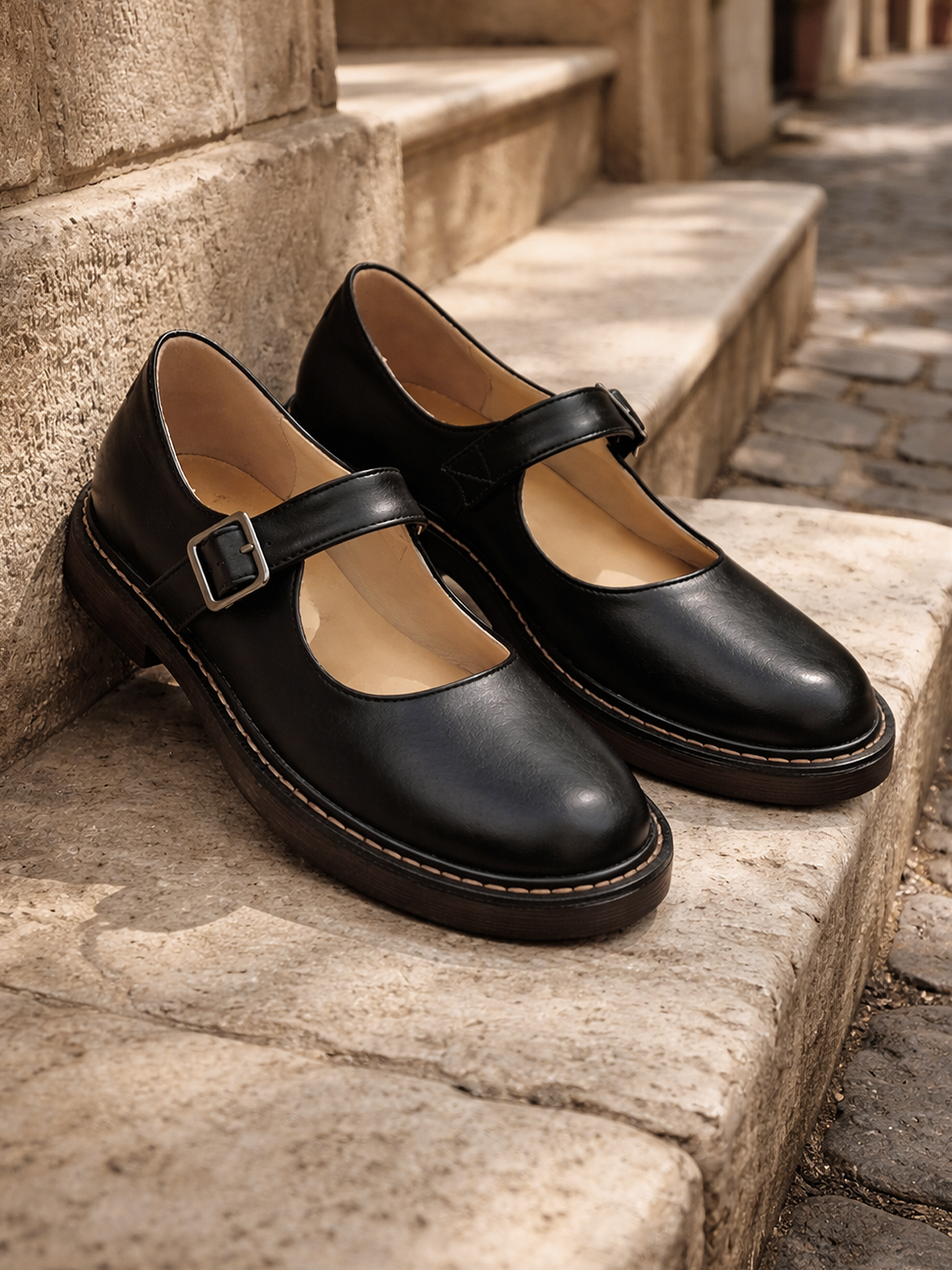 Klassische Schuhe Schnallenriemen