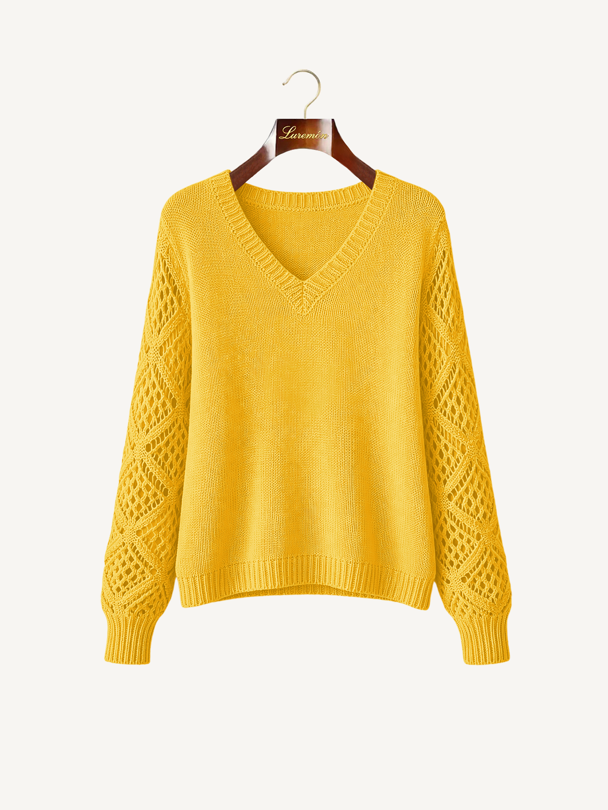 V-Ausschnitt Feinstruktur Pullover