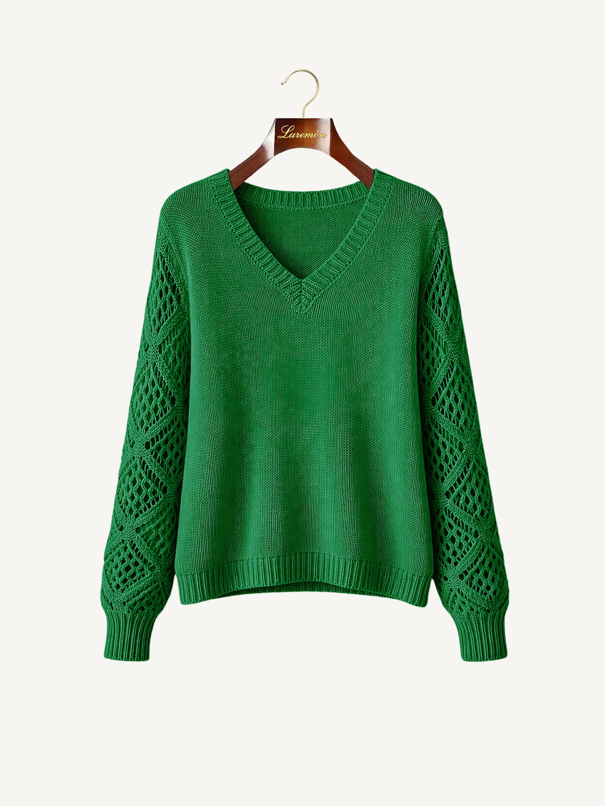 V-Ausschnitt Feinstruktur Pullover