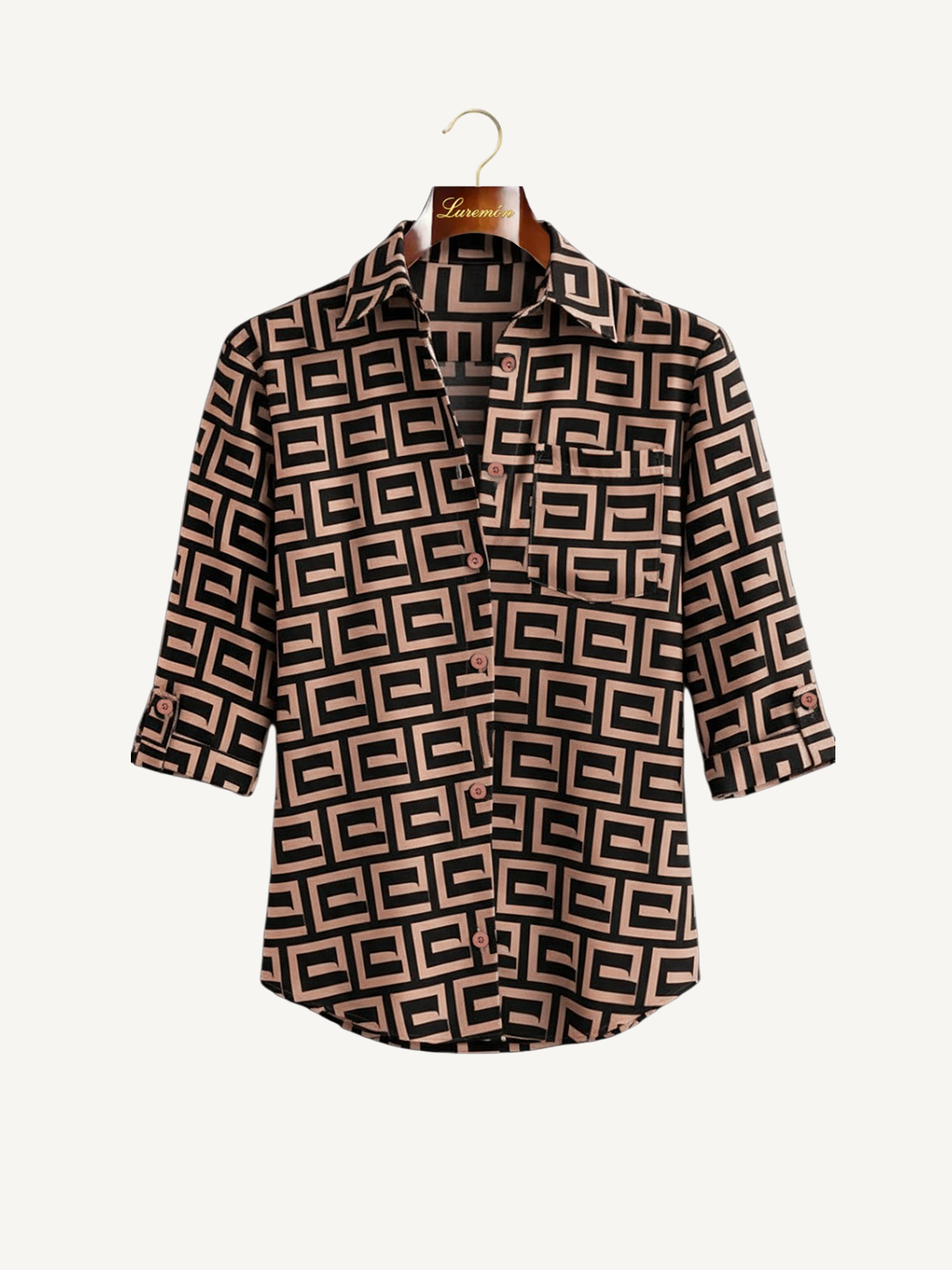 Geometrische Print Bluse