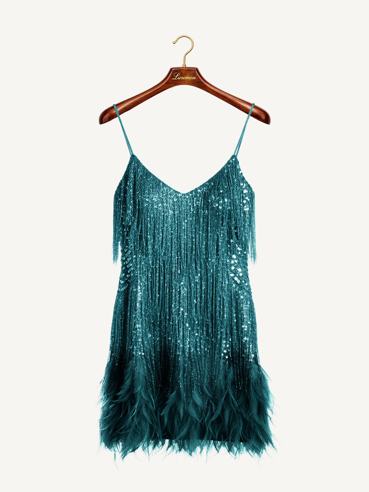 Cocktailkleid Pailletten Fransen