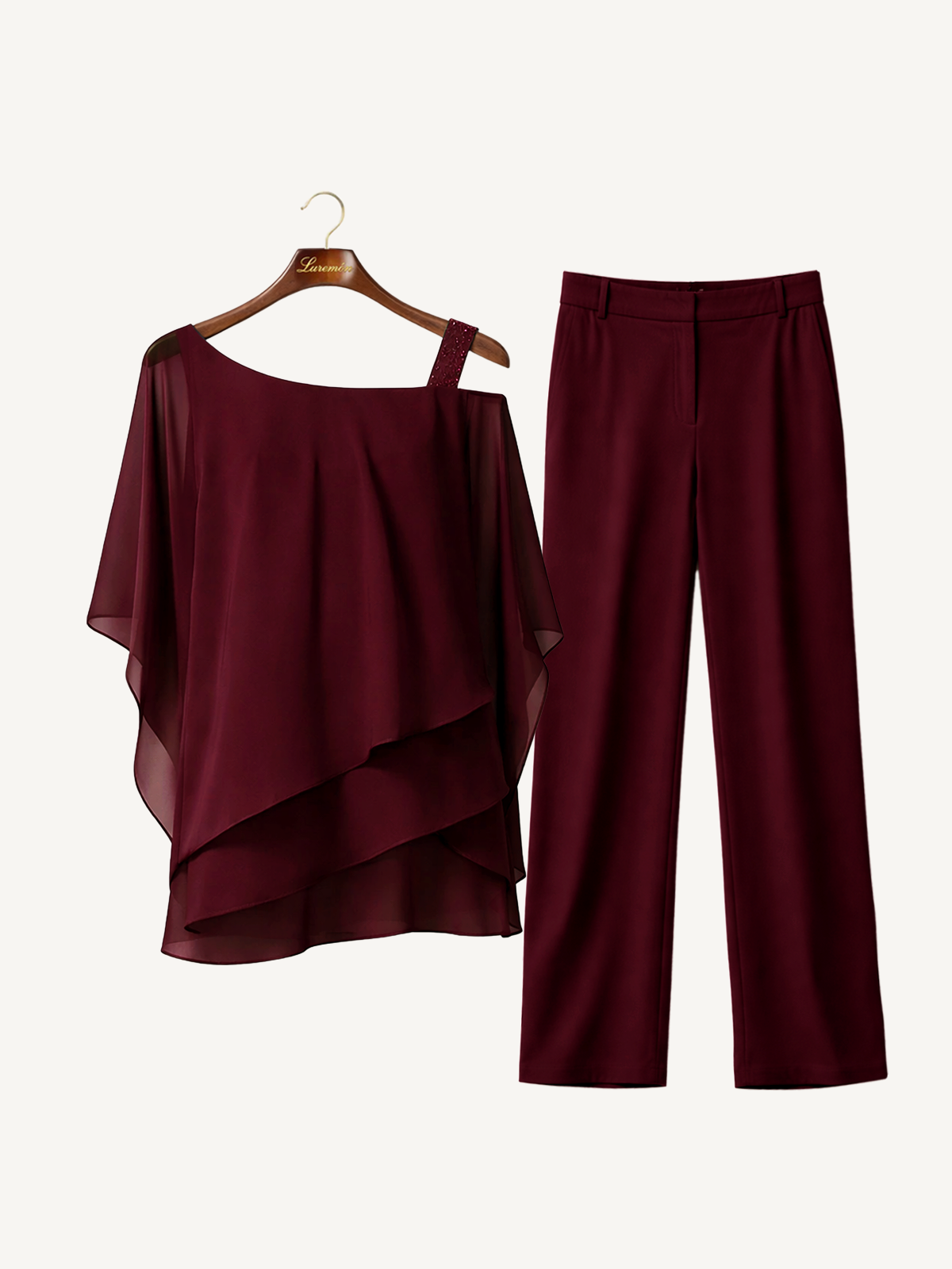 Two-Piece Set with Flowing Blouse