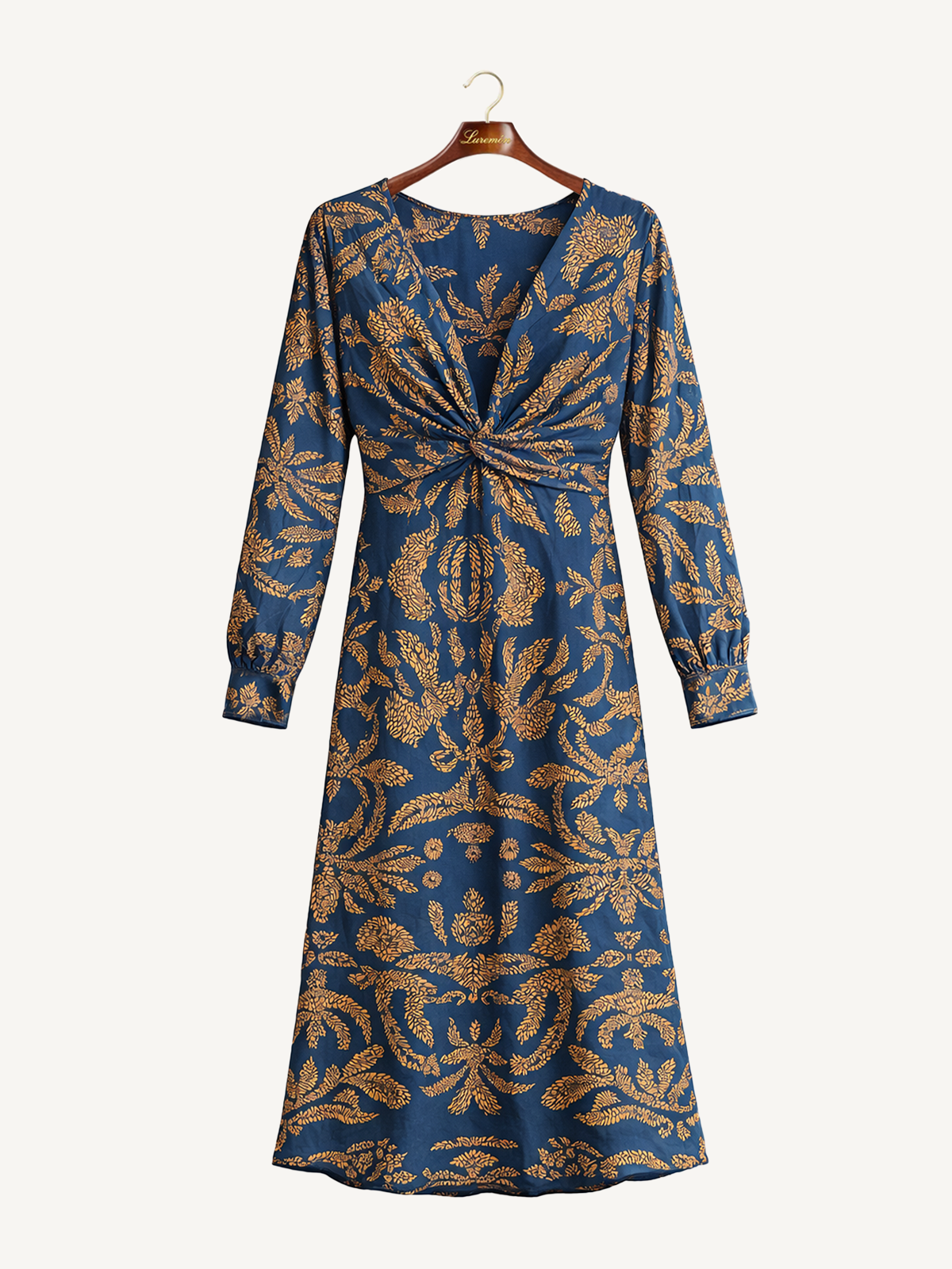 Langarm Maxikleid mit Muster