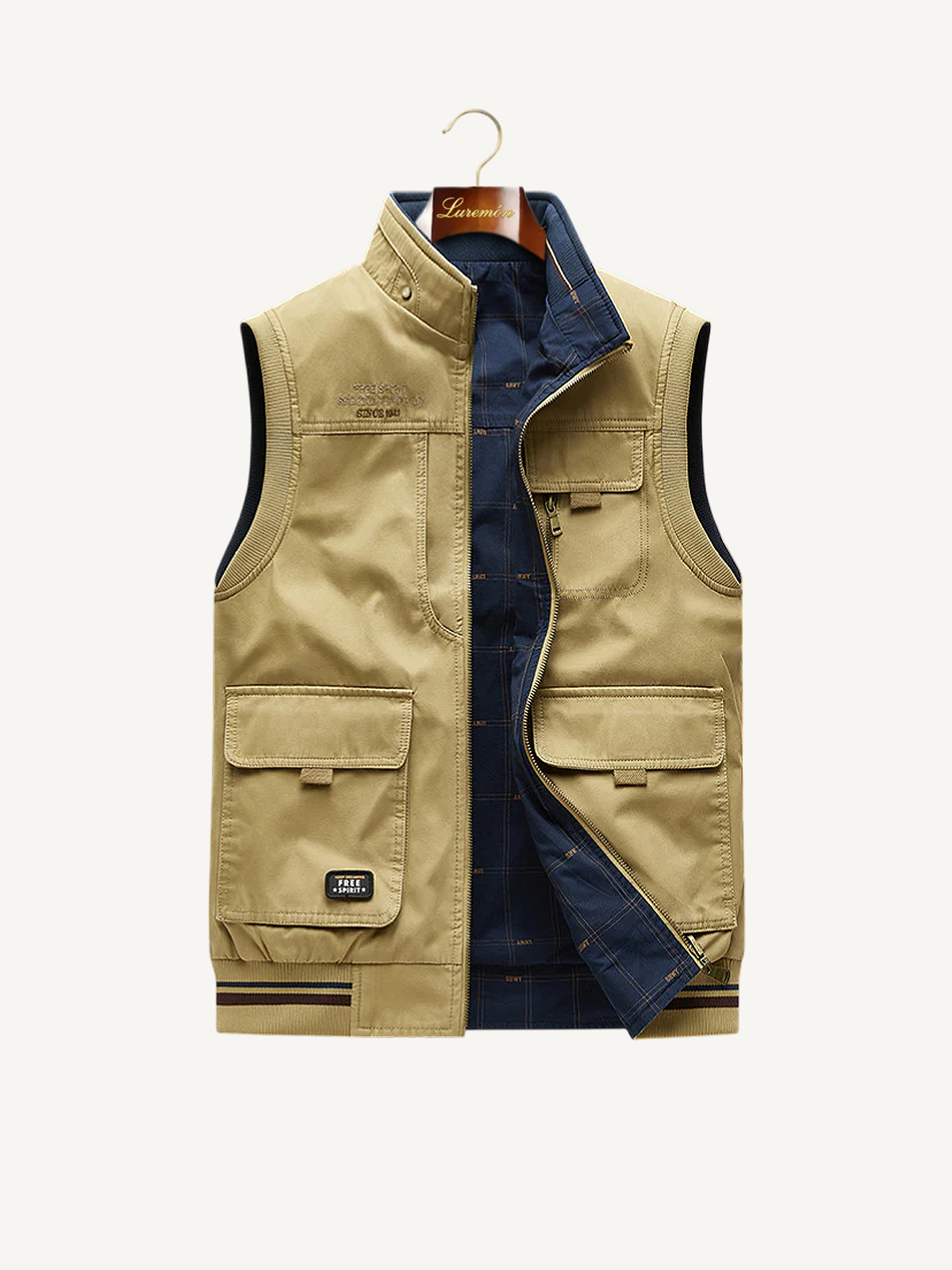 Freizeit Weste Stehkragen