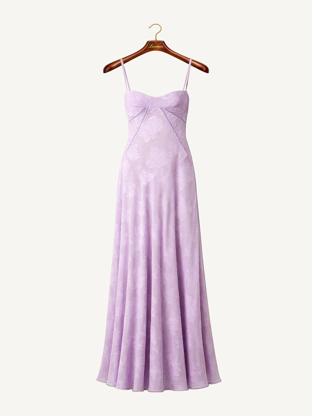 Maxikleid mit floraler Struktur