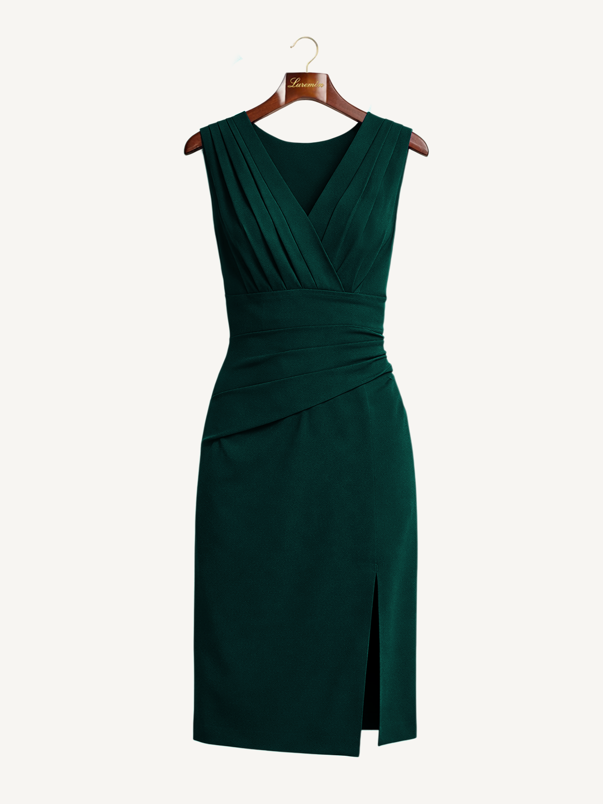 Plissee Abendkleid mit Taillenbetonung