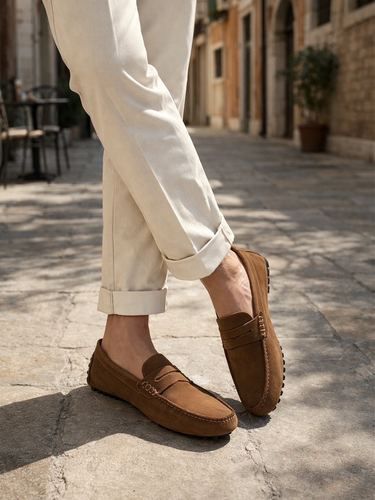 Suede Driver Loafers