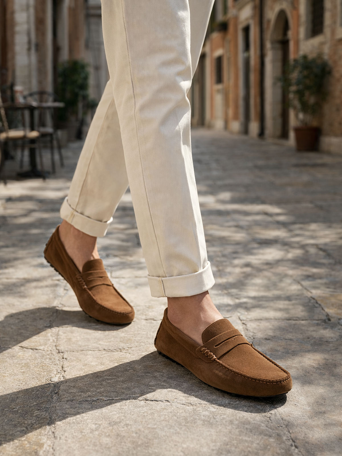 Suede Driver Loafers
