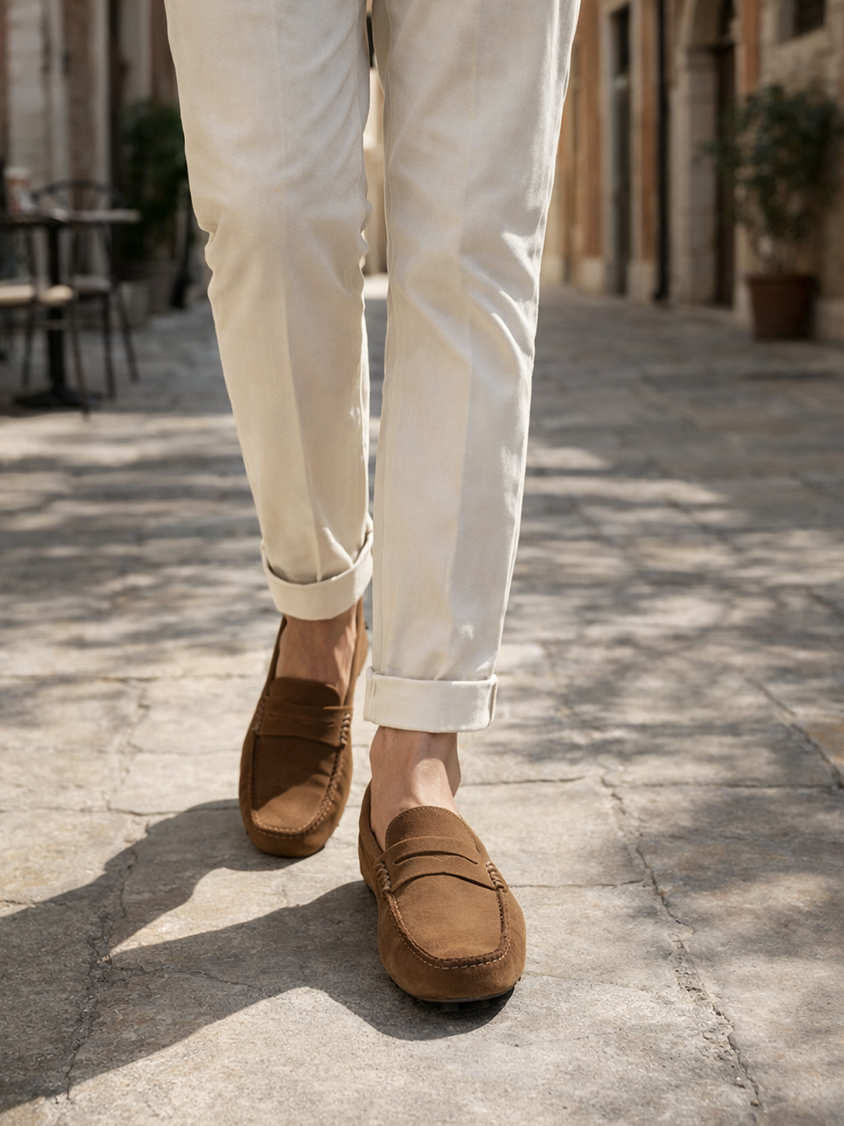 Suede Driver Loafers