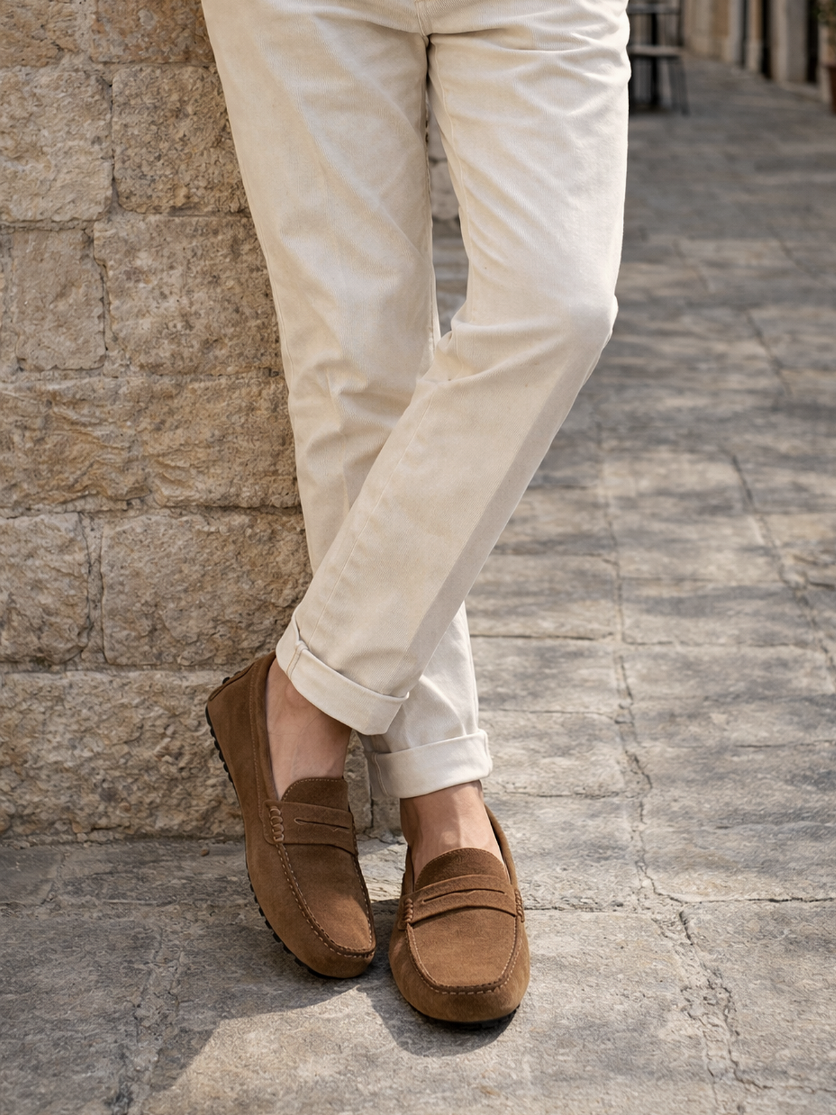 Suede Driver Loafers