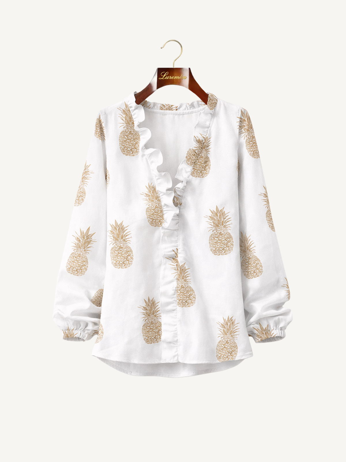 Langarm Bluse mit Volant