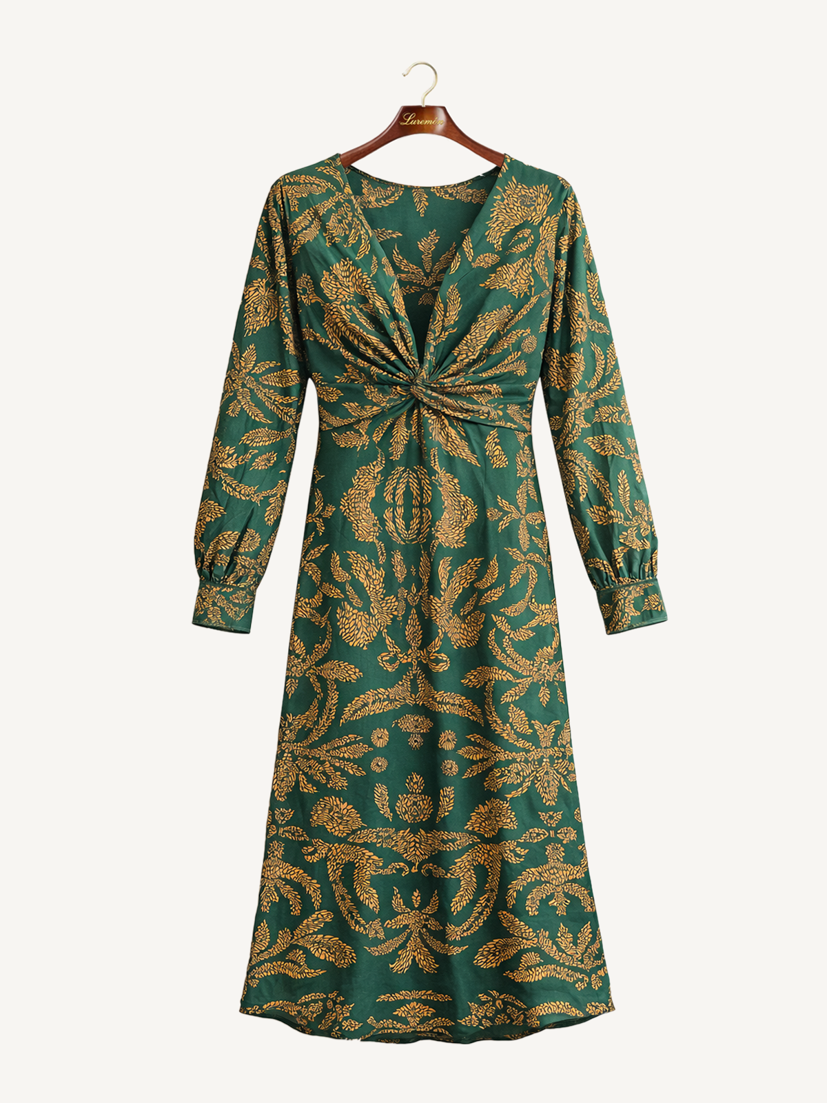 Langarm Maxikleid mit Muster