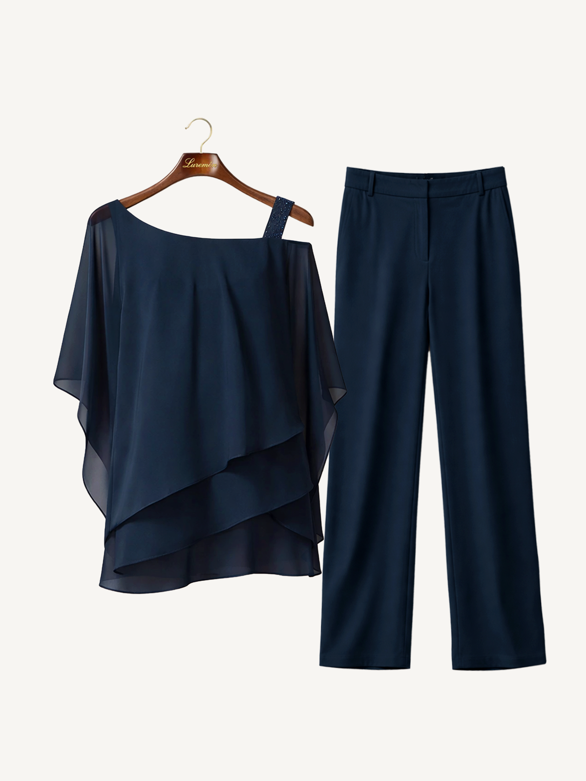 Two-Piece Set with Flowing Blouse
