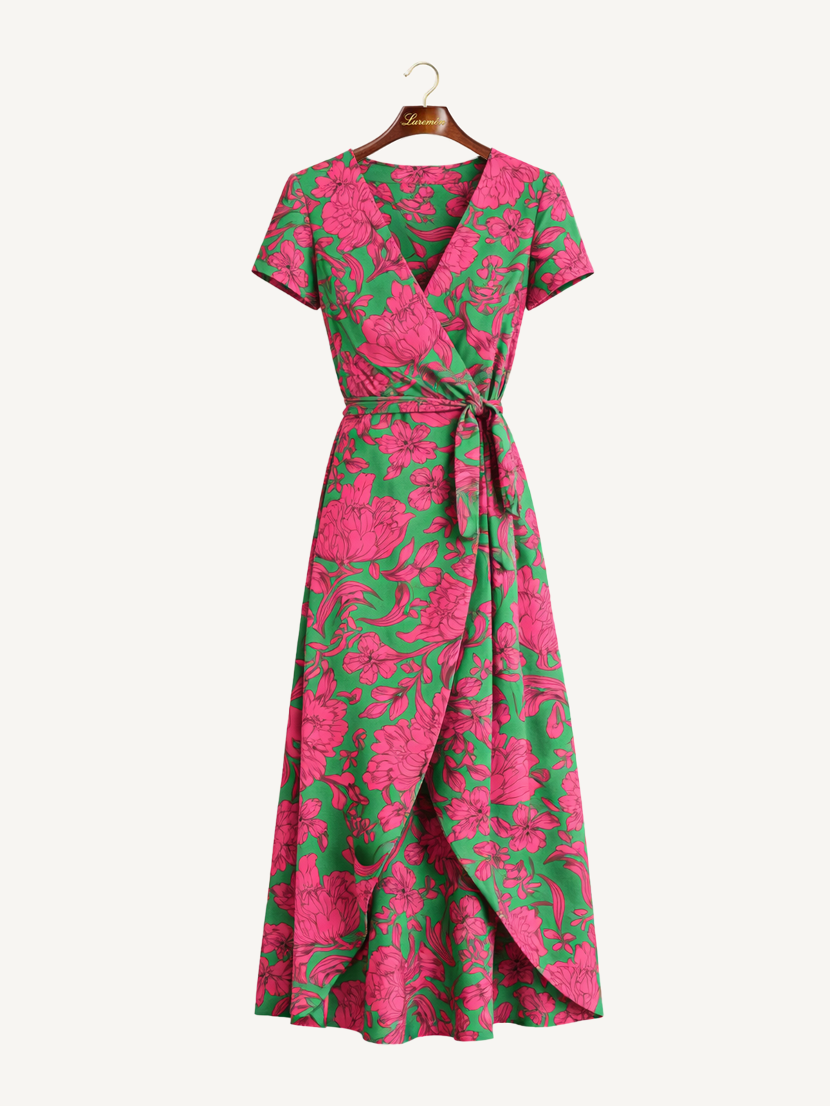 Wickelkleid mit Floralem Muster