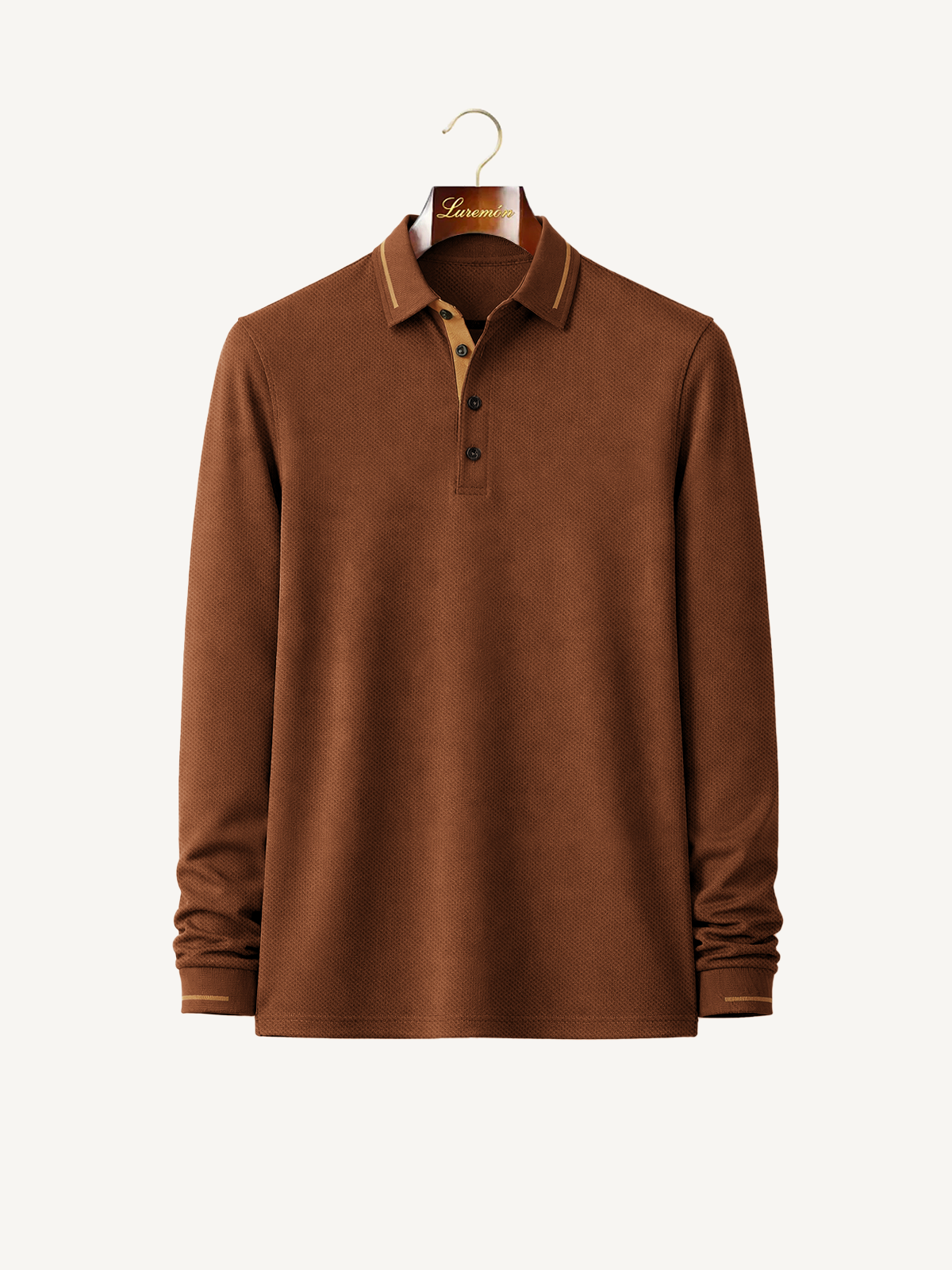 Modernes Langarm Poloshirt