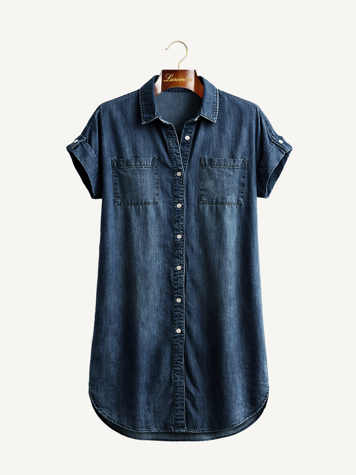 Hemdblusenkleid aus Jeansoptik