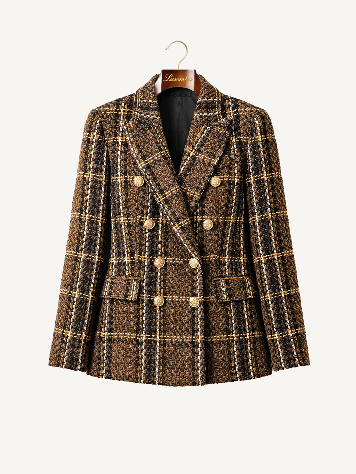 Karierter Tweed Blazer