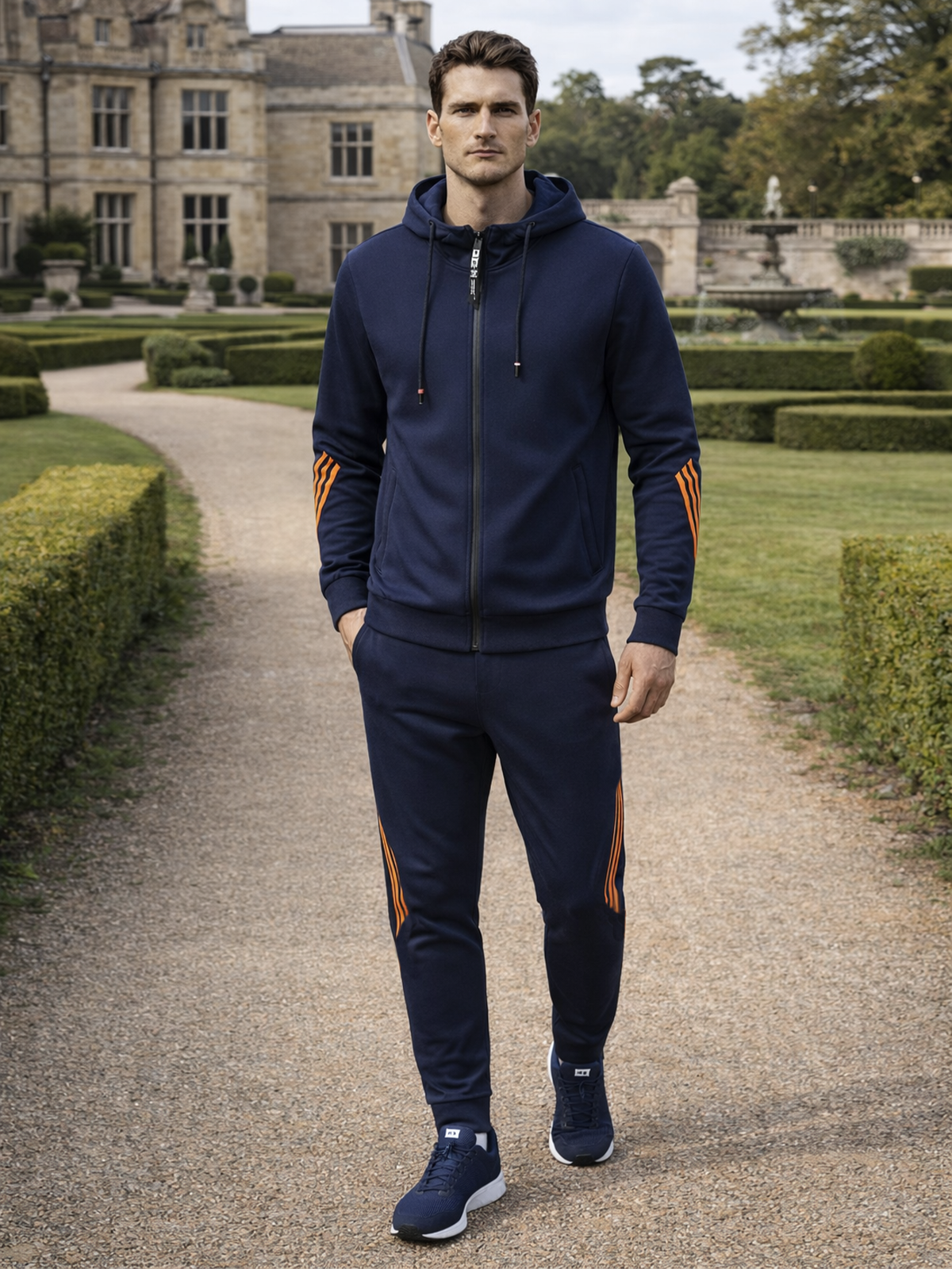 Two-Piece Training Suit with Hood