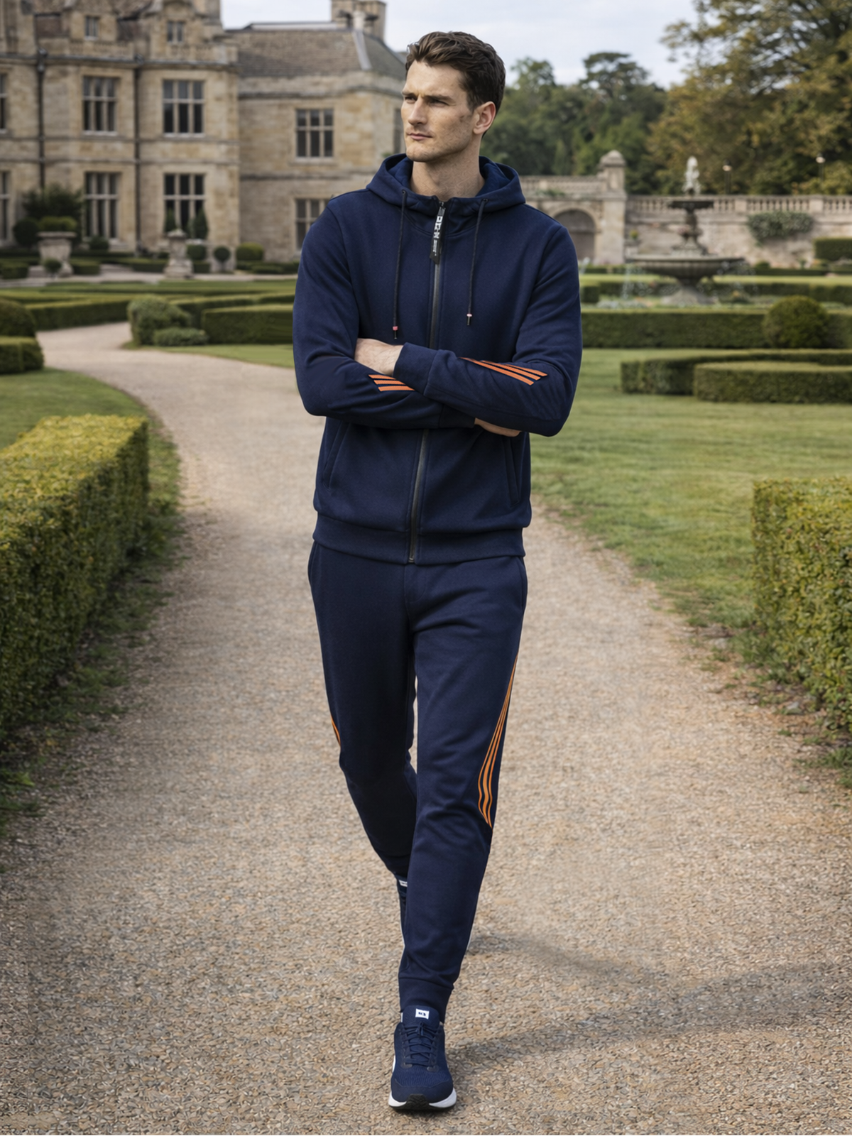 Two-Piece Training Suit with Hood