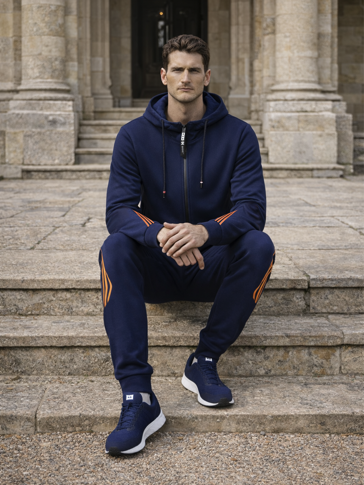 Two-Piece Training Suit with Hood