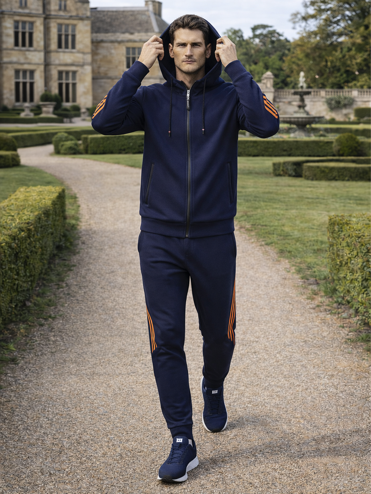 Two-Piece Training Suit with Hood