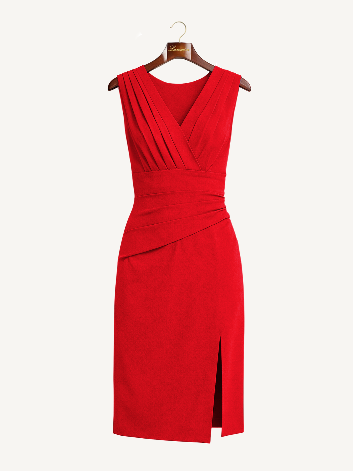 Plissee Abendkleid mit Taillenbetonung