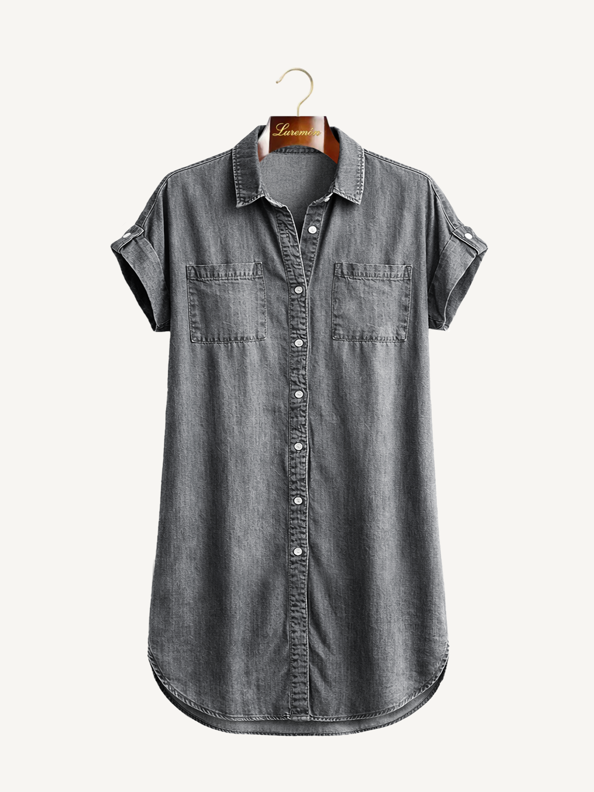 Hemdblusenkleid aus Jeansoptik