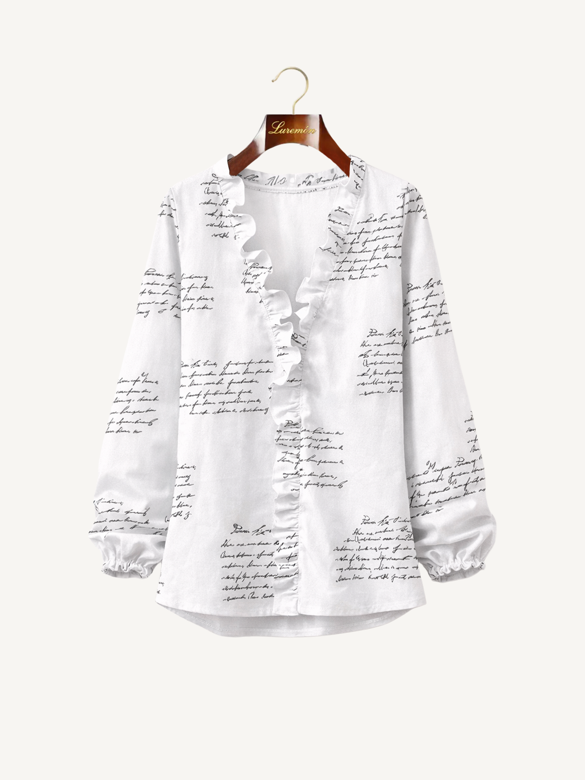 Langarm Bluse mit Volant