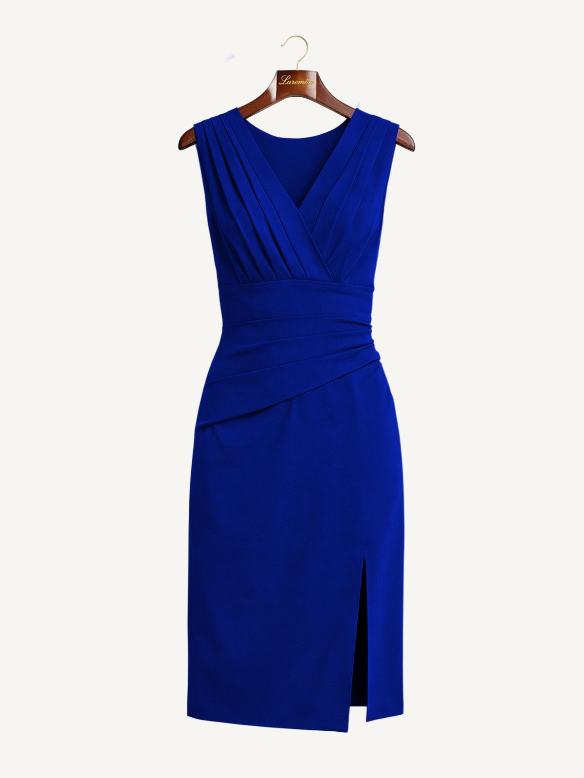 Plissee Abendkleid mit Taillenbetonung