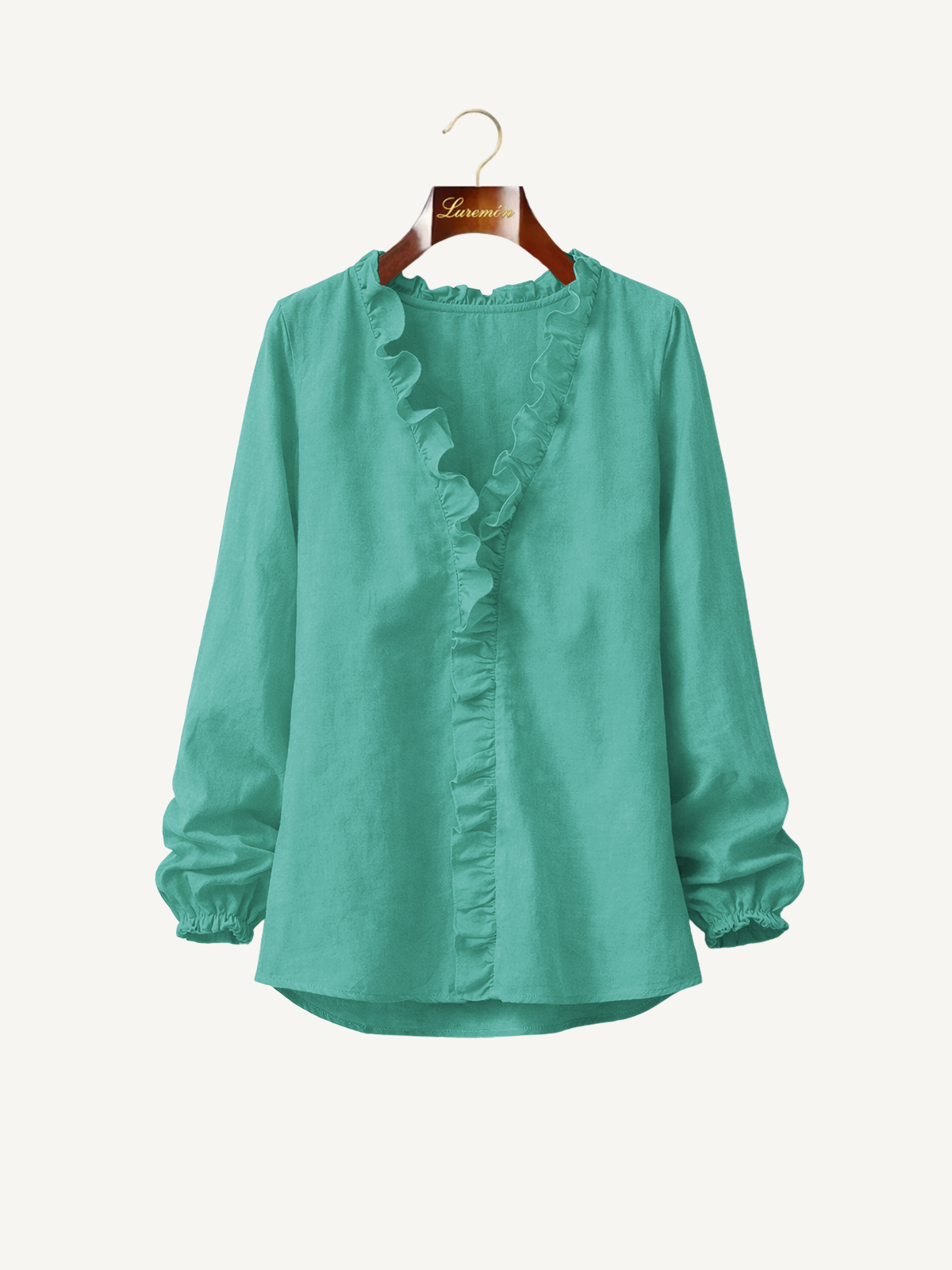 Langarm Bluse mit Volant