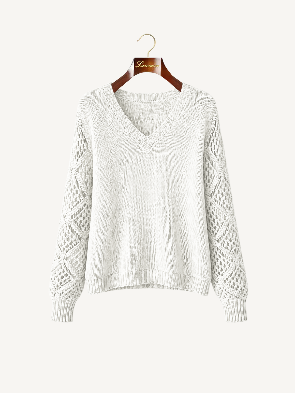 V-Ausschnitt Feinstruktur Pullover