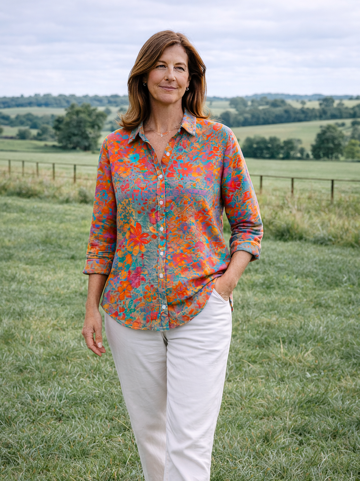 Bluse im Floraldesign