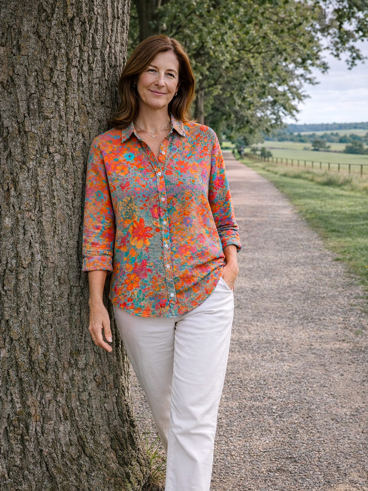 Bluse im Floraldesign