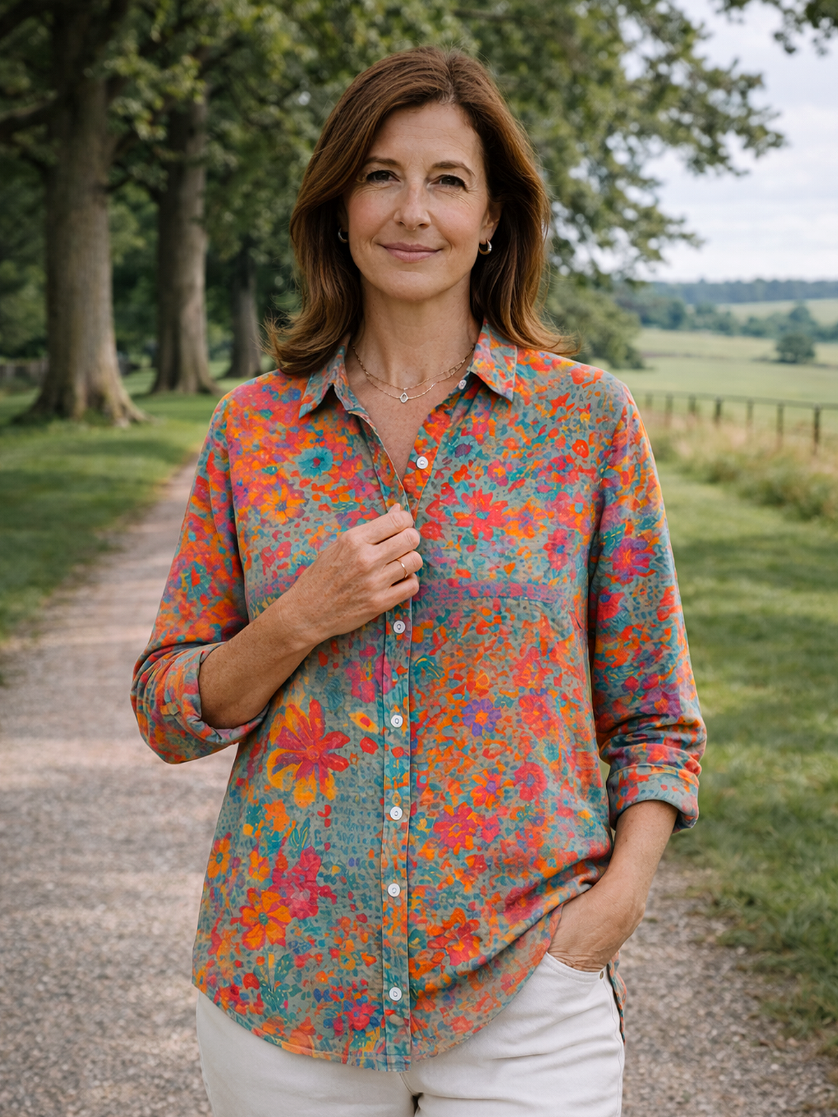 Bluse im Floraldesign