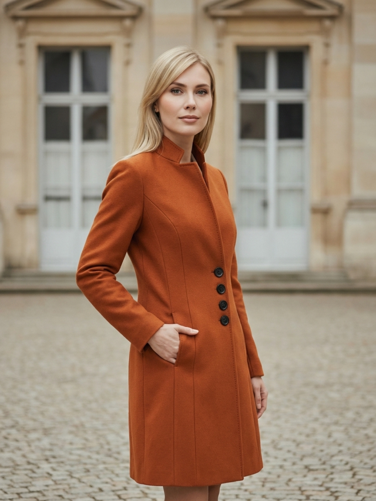 Modern and Refined Long Women's Coat