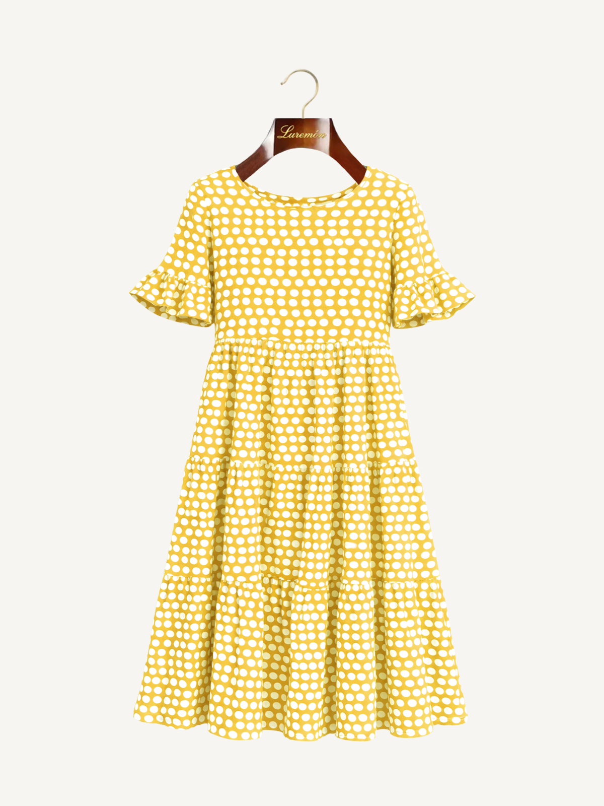 Gepunktetes A Linien Midikleid