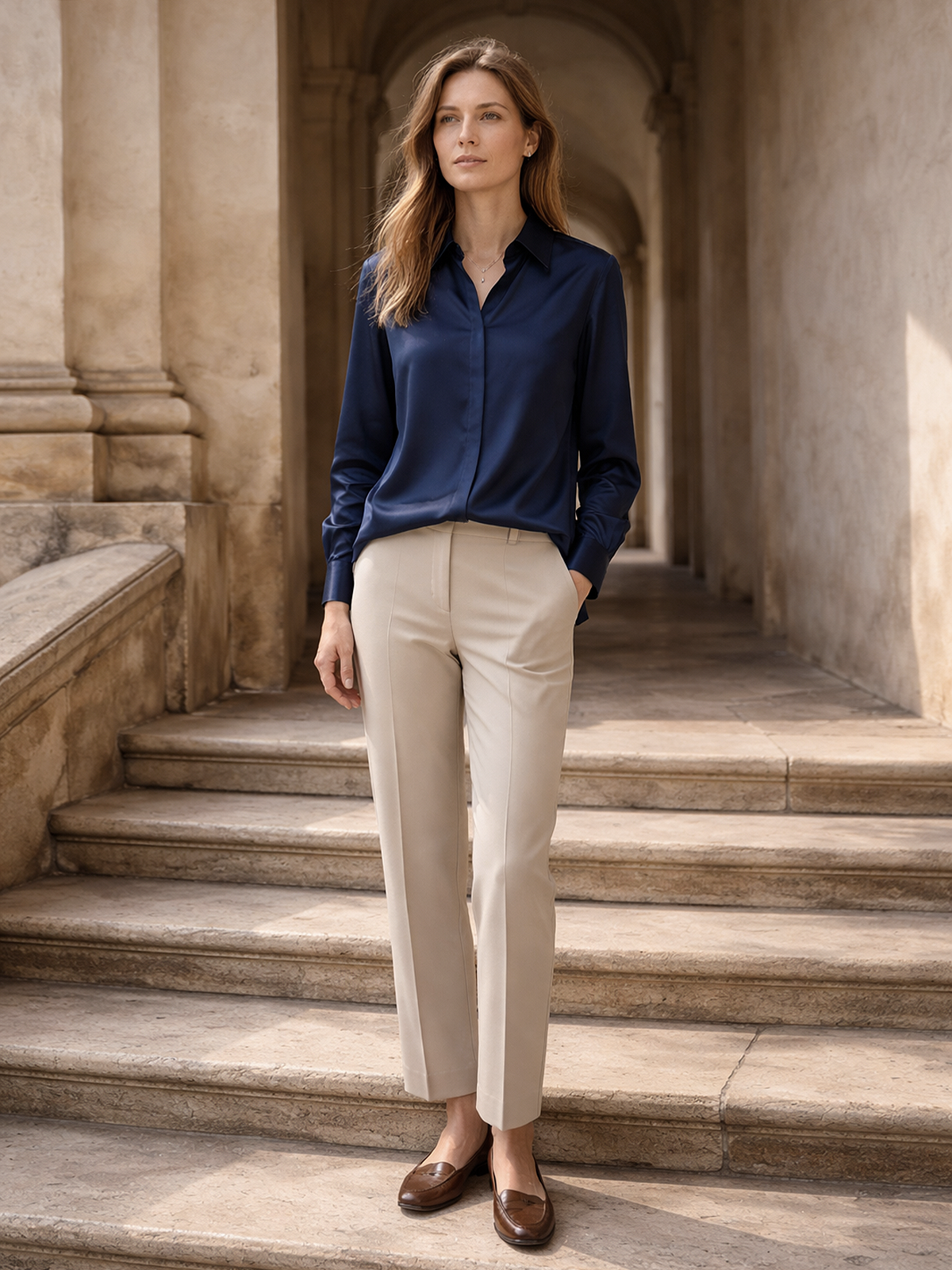 Feiner Schnitt Langarmhemd