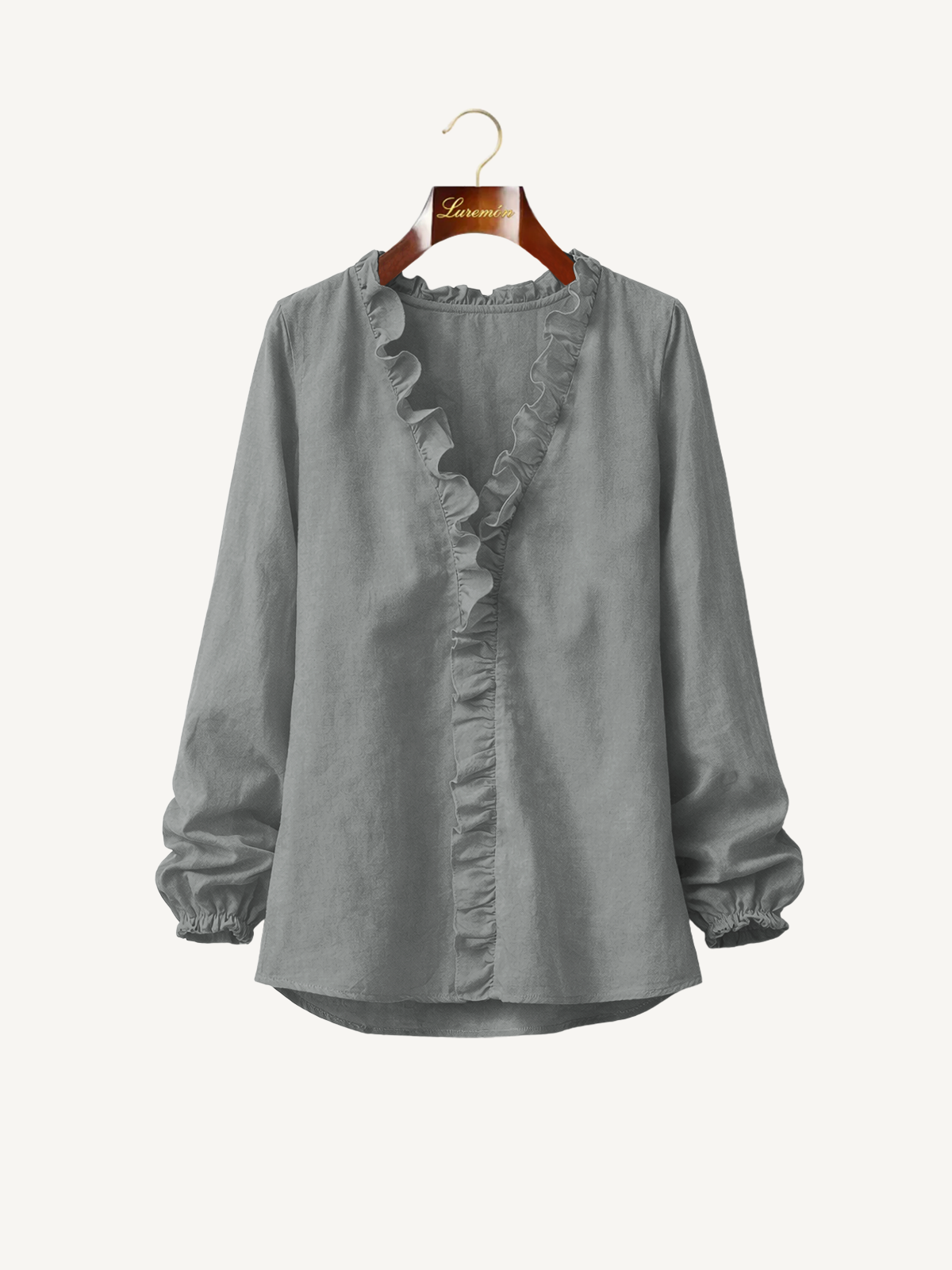 Langarm Bluse mit Volant