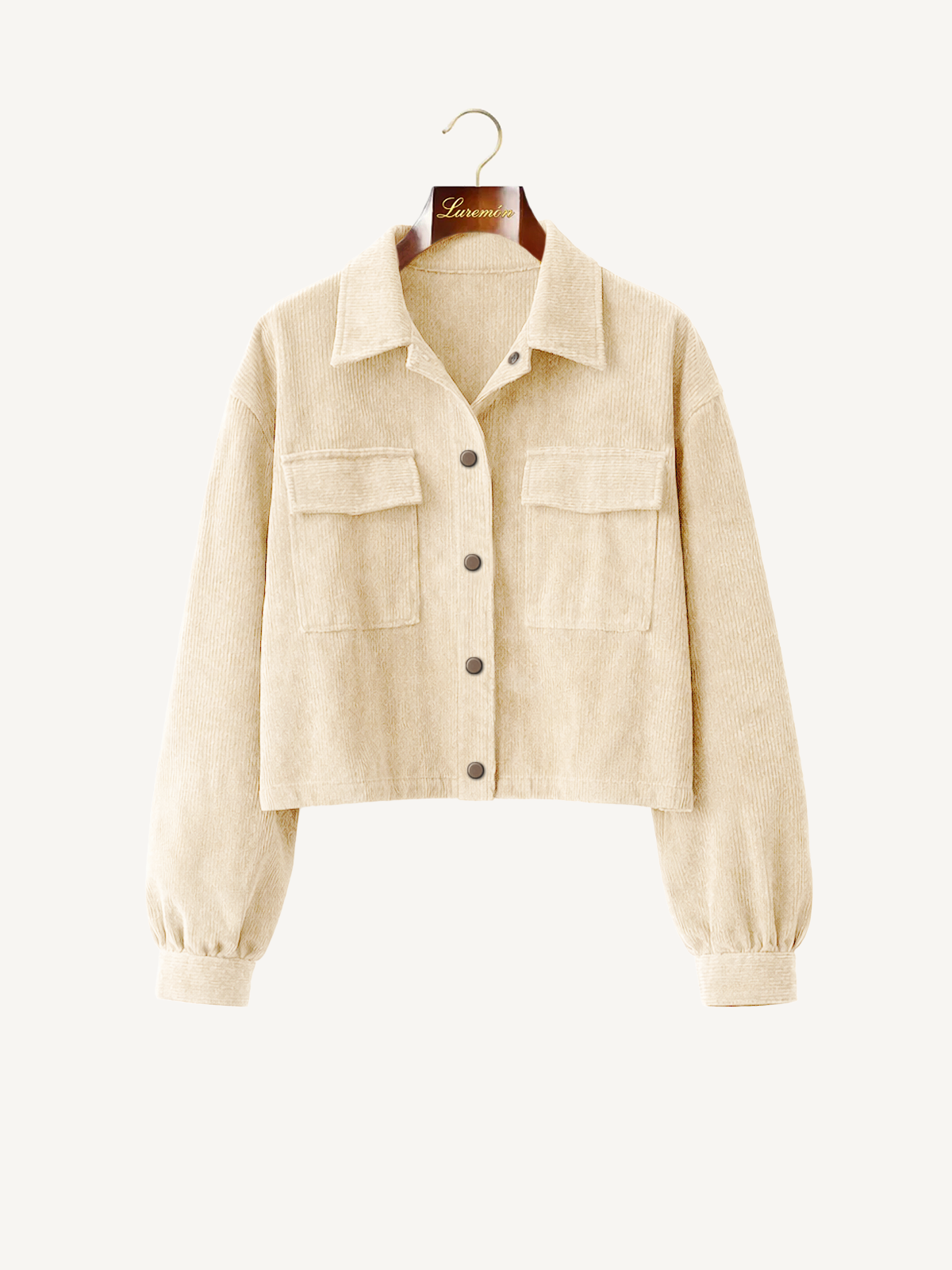 Lockere Cord Kurzjacke