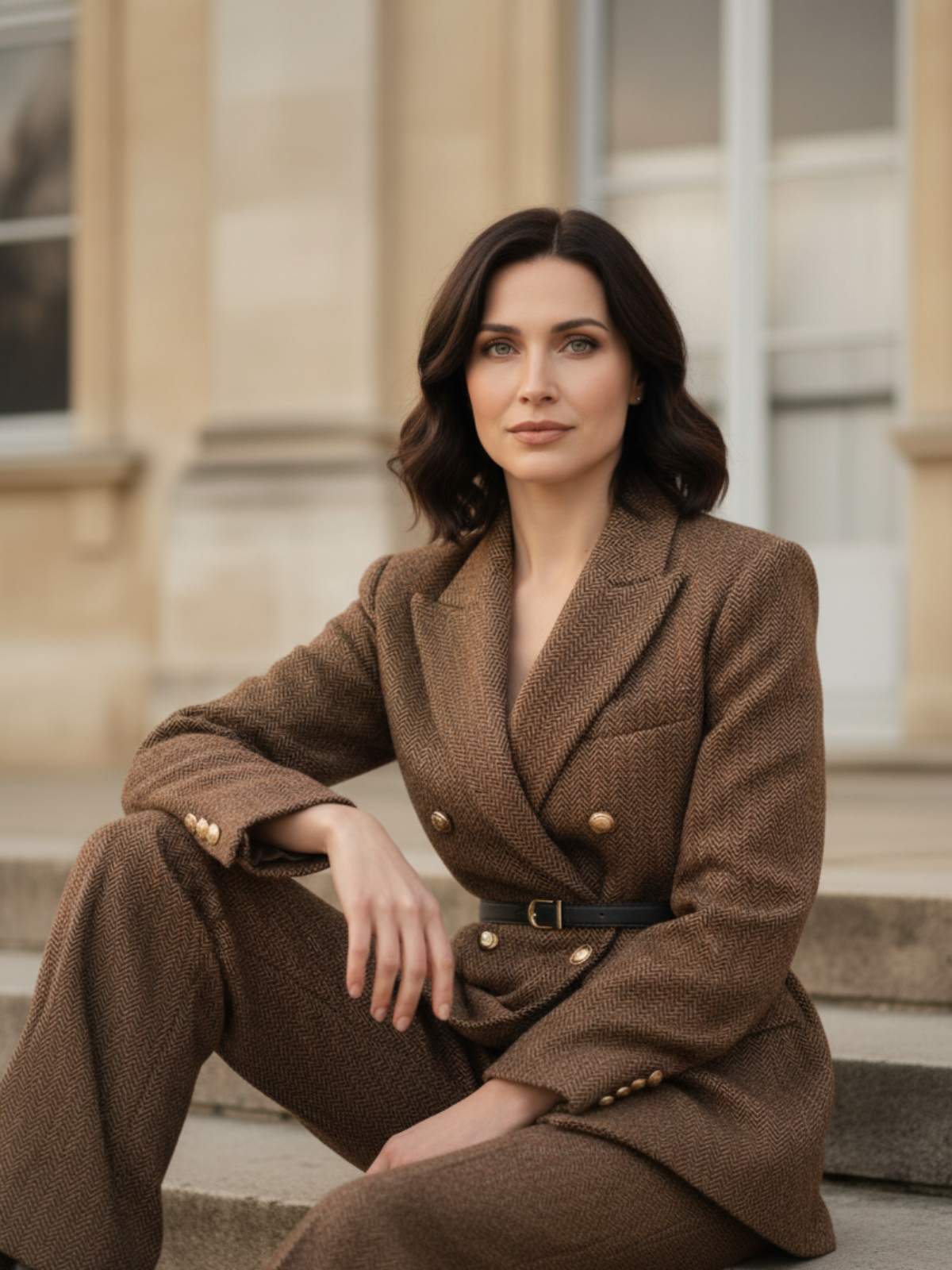 Double-breasted Tweed