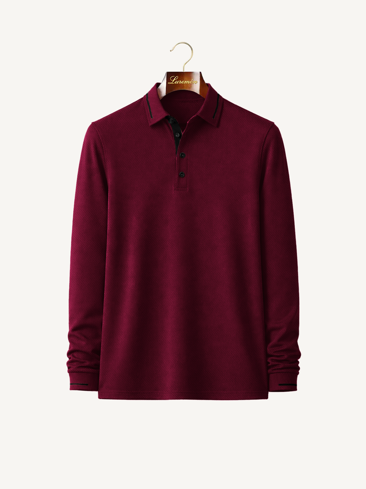 Modernes Langarm Poloshirt