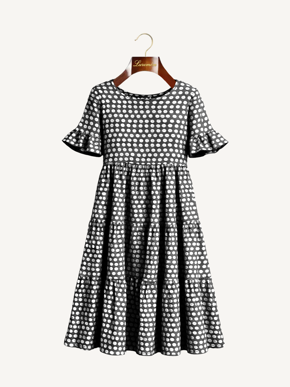 Gepunktetes A Linien Midikleid