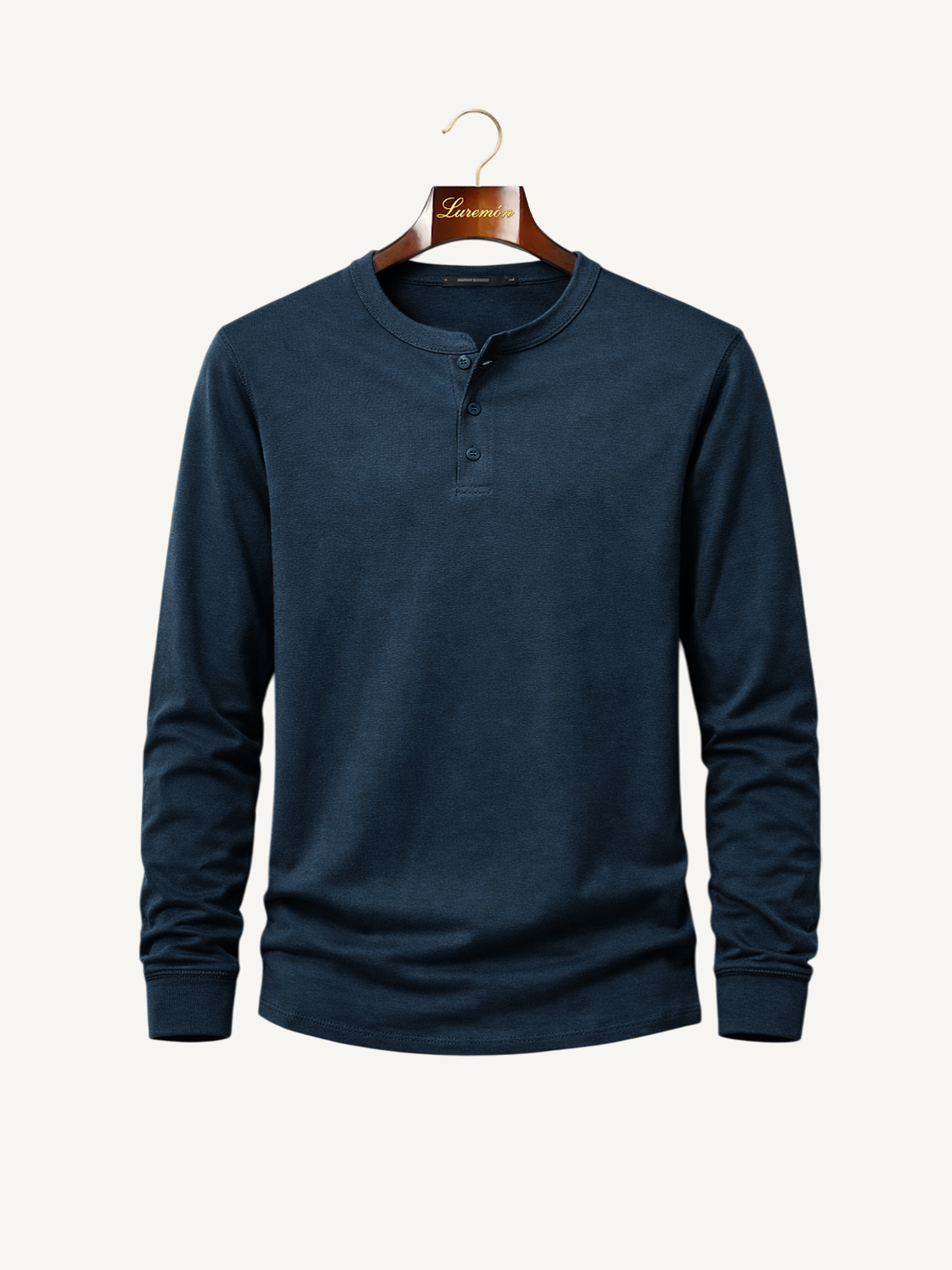 Herren Langarmhemd mit Knopfleiste