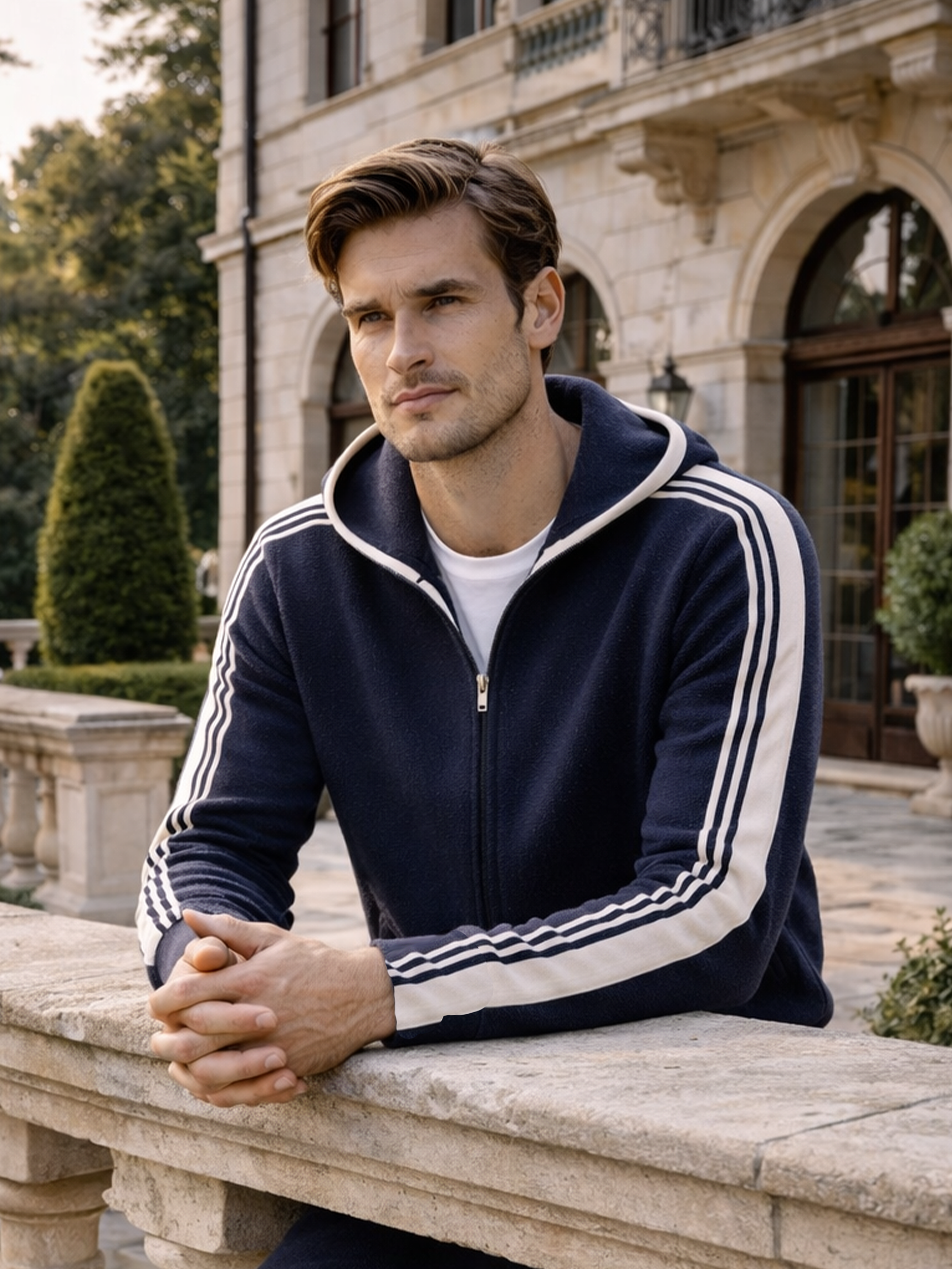 Modern Leisure Set with Jacket and Pants