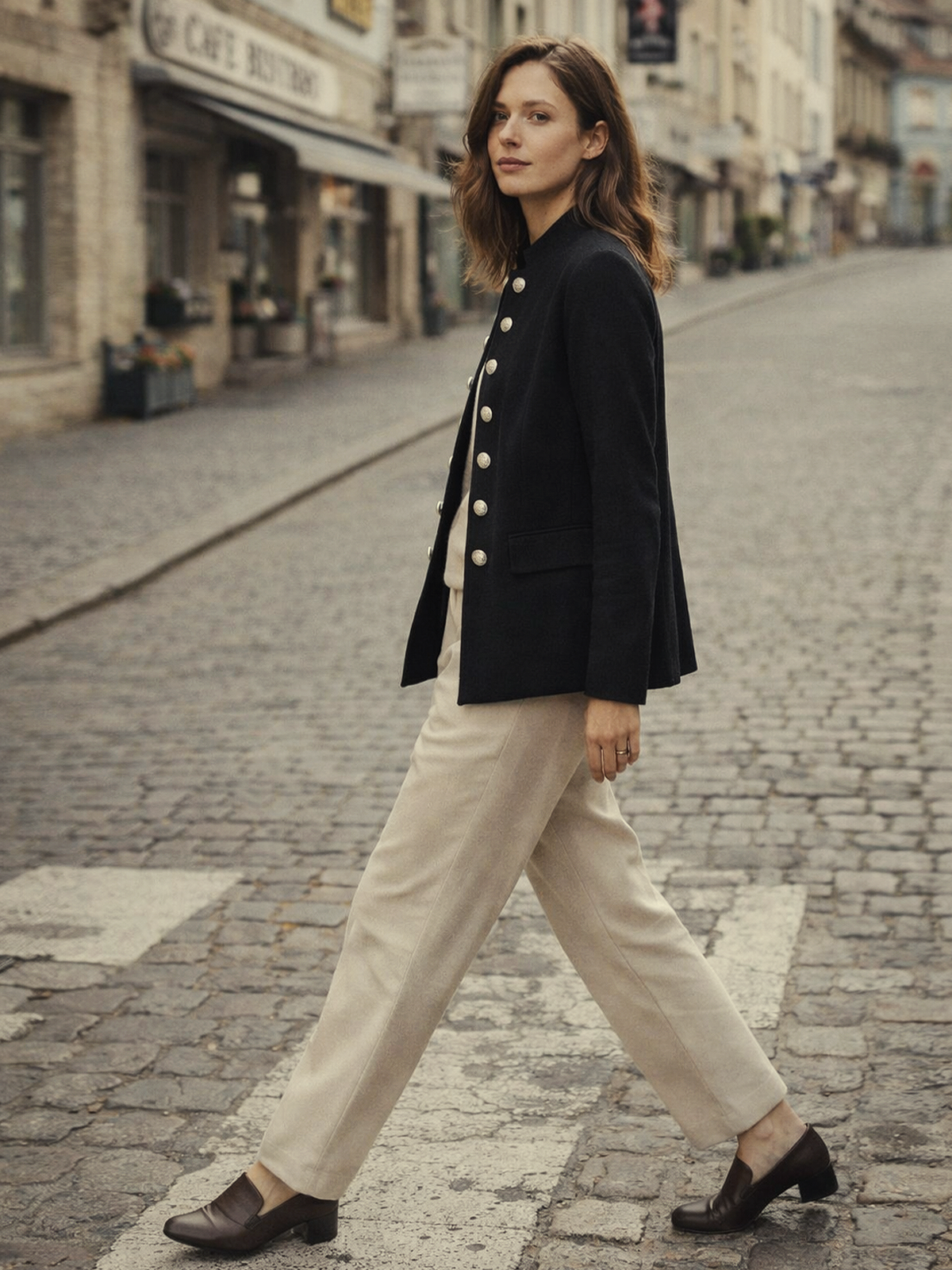 Blazer mit Knopfleiste