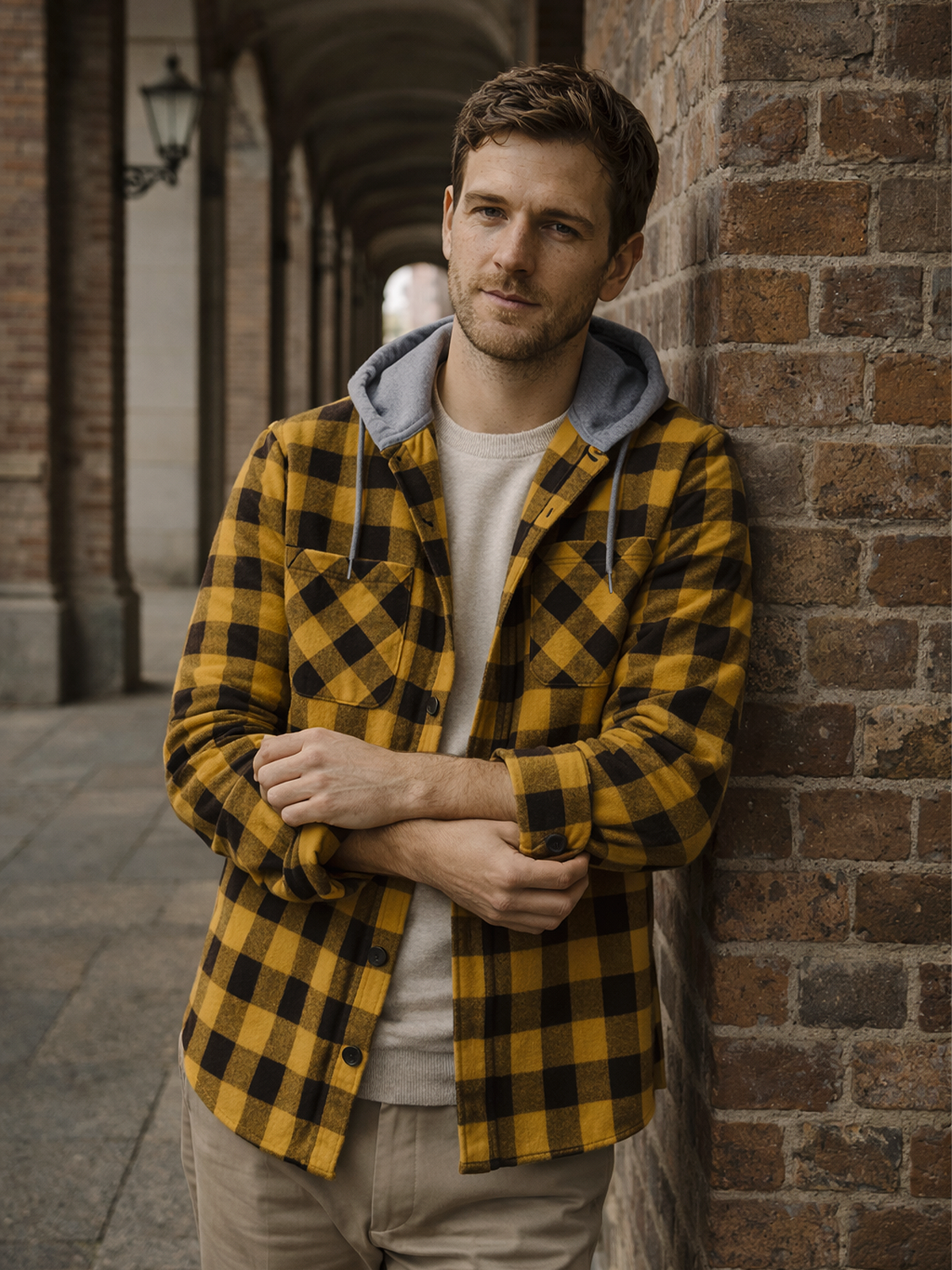 Kapuzen Strickjacken Karo